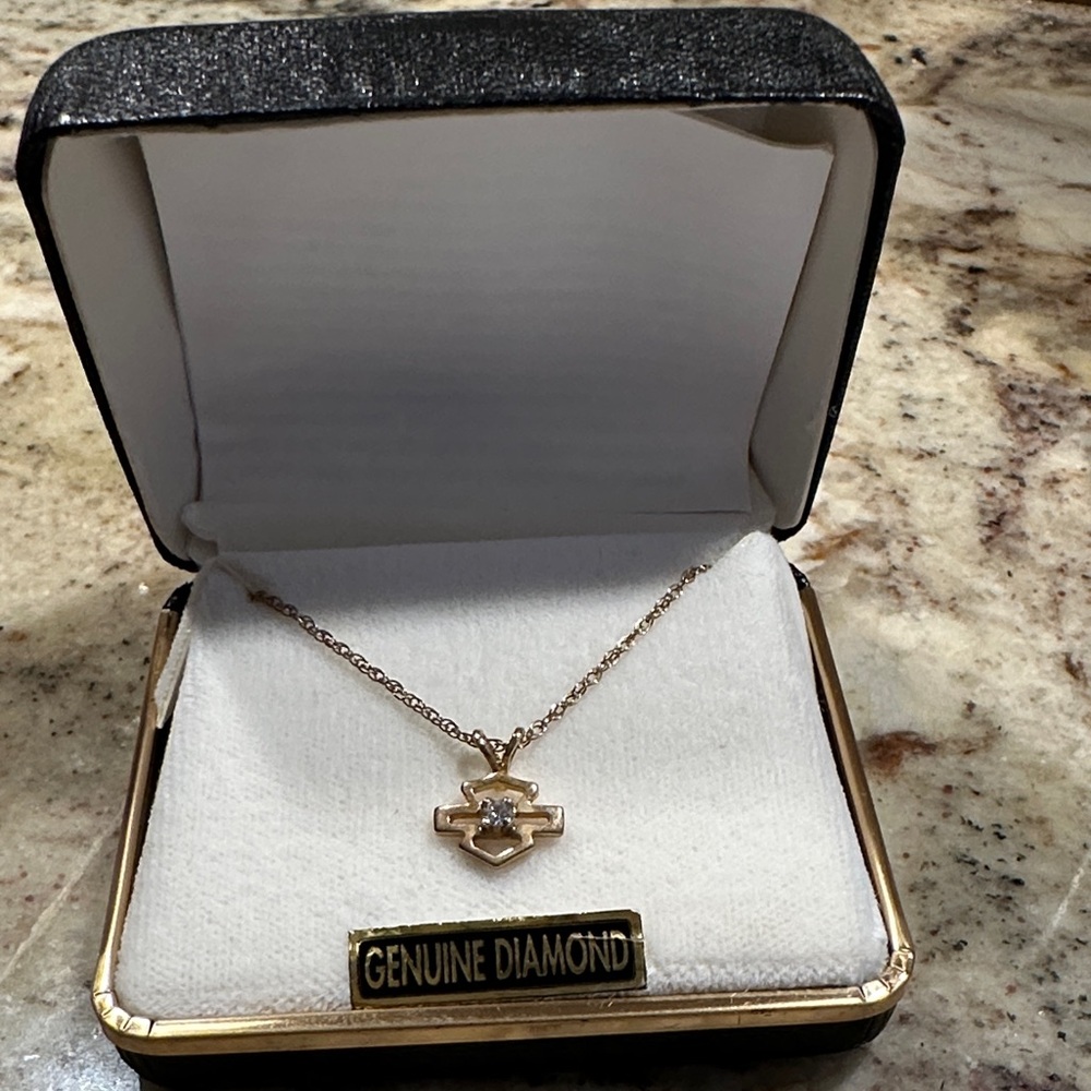 Harley Davidson diamond necklace